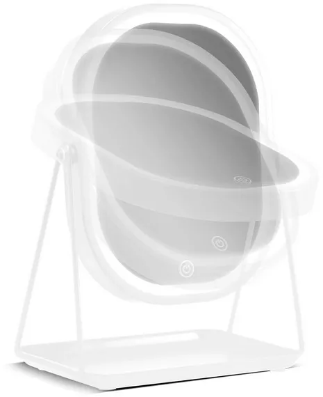 Gillian Jones - Bordsspeil med dobbeltspeil og brett (Hvit/White)